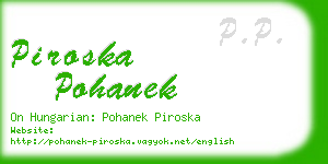 piroska pohanek business card